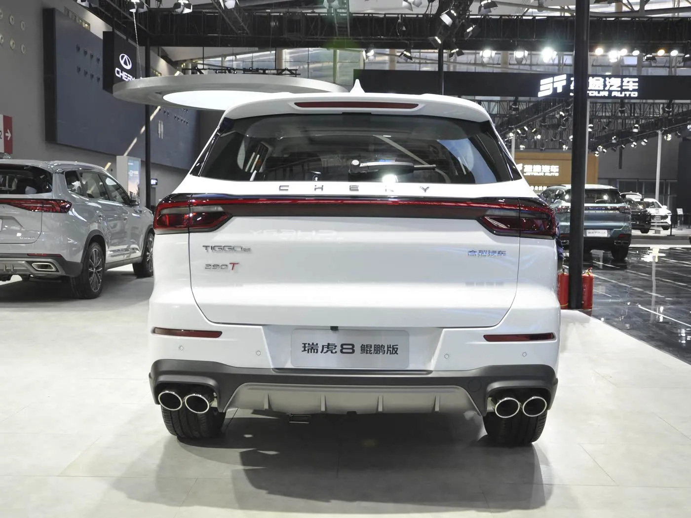 Chery RUIHU8 Tiggo Turbo SUV Heißer Verkauf Euro VI R18 Leder Neu Automatik FWD R18 Legierung Metall Stoßdämpfer Gas/Benzin Linksantrieb Dunkel