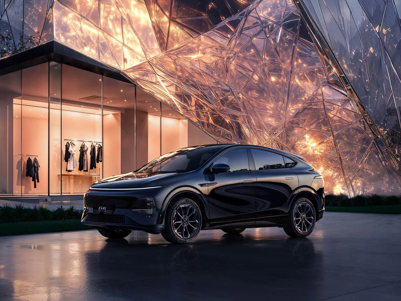 Xpeng G6 Elektro-Mini-SUV, Automatikgetriebe, Allradantrieb mit Lithiumbatterie, New Energy-Fahrzeug, Linkslenkung, Brennstoffzellenmotor, Elektrofahrzeug